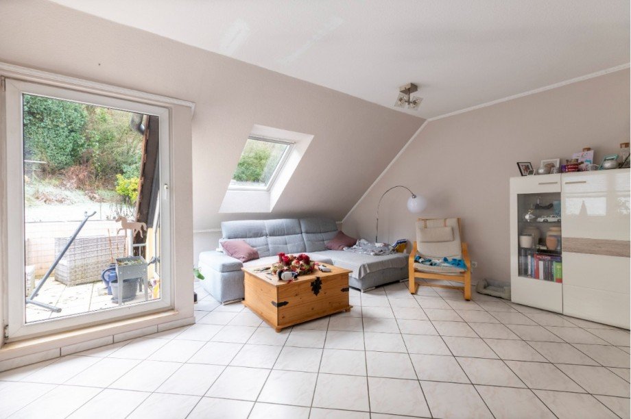 Wohnzimmer Dachgeschosswohnung Wuppertal