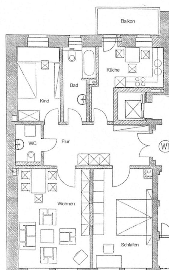 Grundriss Erdgeschosswohnung Leipzig