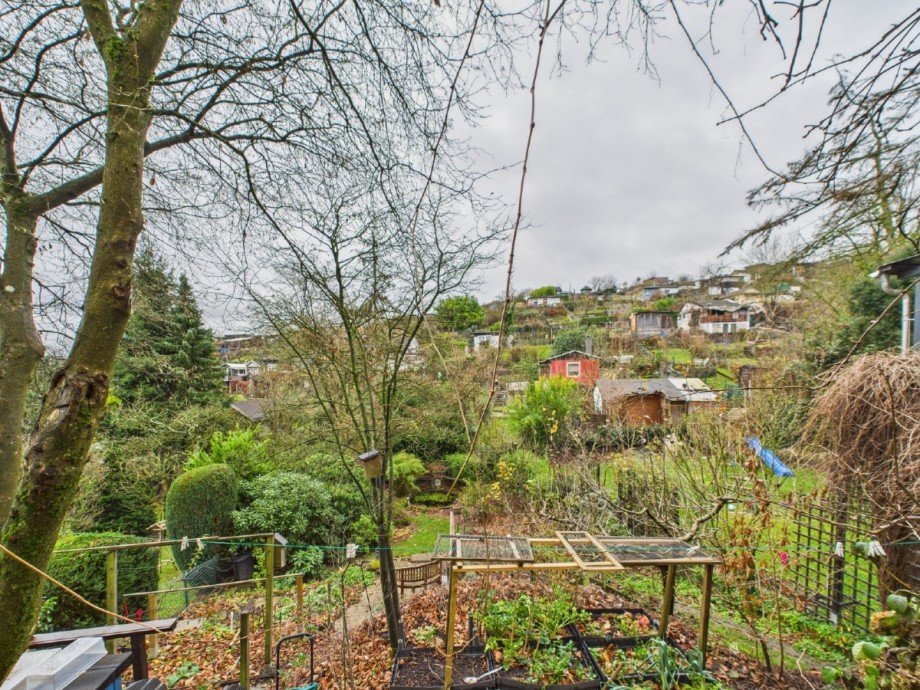 Ausblick auf Kleingartenanlage Mehrfamilienhaus Wuppertal