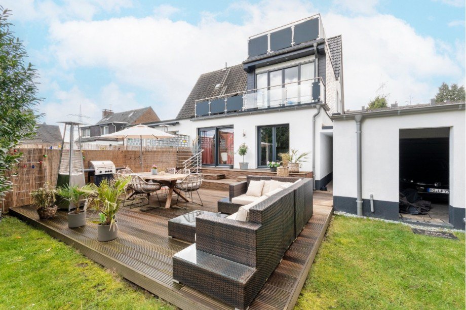 Terrasse Doppelhaush�lfte Bochum