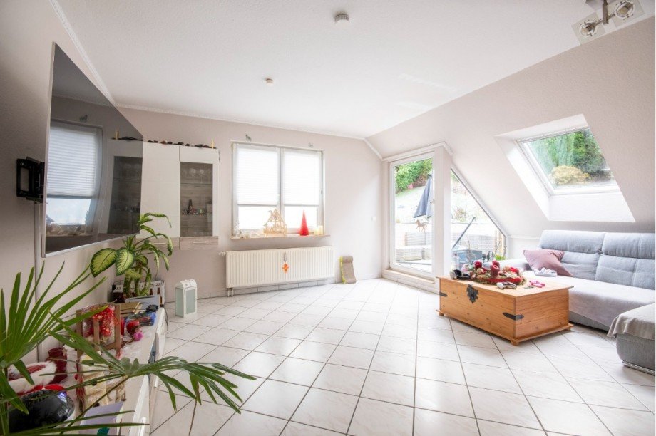 Wohnzimmer Dachgeschosswohnung Wuppertal