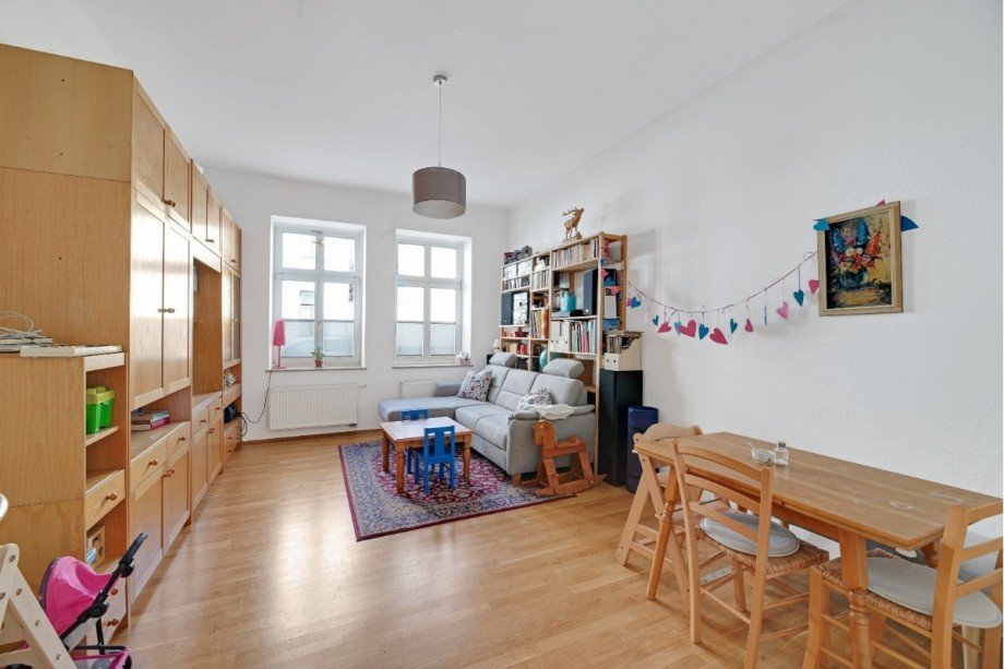 Wohnzimmer Erdgeschosswohnung Leipzig