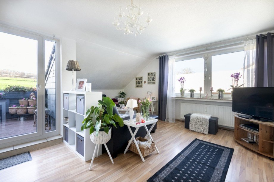 Wohnzimmer Dachgeschosswohnung Hattingen