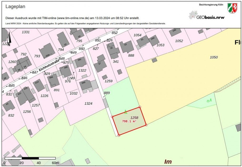 Lageplan Land- / Forstwirtschaft - Grdst. Hattingen