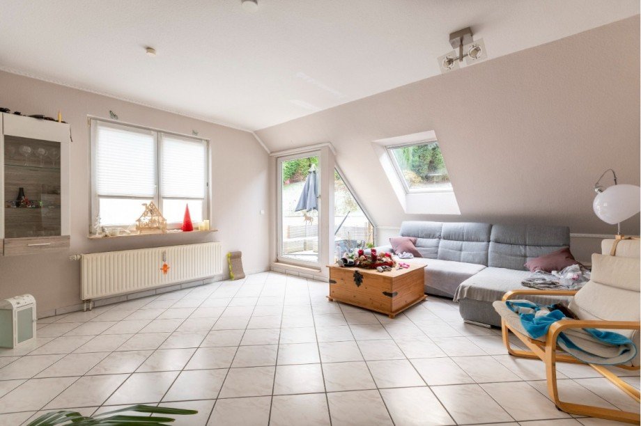 Wohnzimmer Dachgeschosswohnung Wuppertal