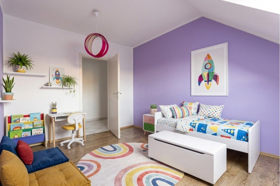 Kinderzimmer (digital m�beliert) Dachgeschosswohnung Wuppertal